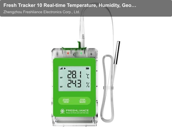 Fresh Tracker 10 Real-time Temperature, Humidity, Geolocation, Illumination & Shock Tracking