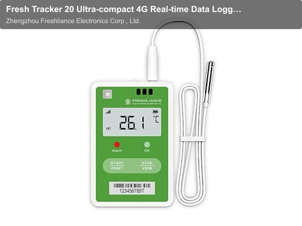 Fresh Tracker 20 Ultra-compact 4G Real-time Data Logger for Medical Transport, Especially with Thermal Boxes, etc.