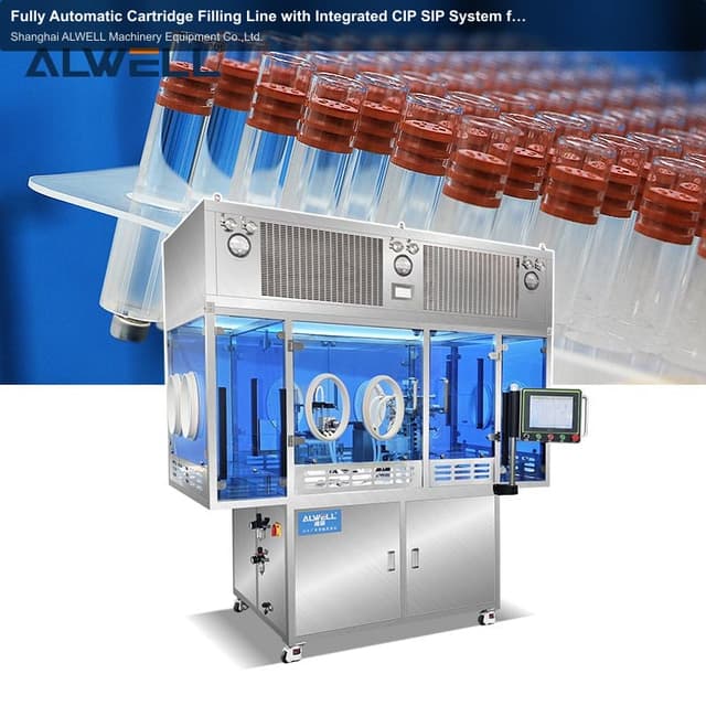 Fully Automatic Cartridge Filling Line with Integrated CIP SIP System for Pharma Industry
