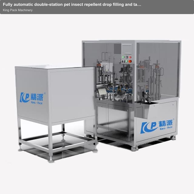 Fully automatic double-station pet insect repellent drop filling and tail sealing machine