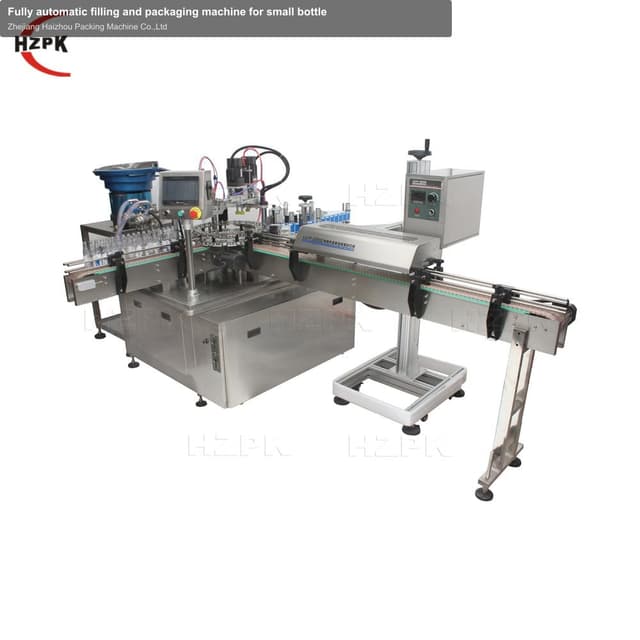 Fully automatic filling and packaging machine for small bottle
