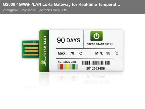 G2000 4G/WiFi/LAN LoRa Gateway for Real-time Temperature Monitoring of Large-area Storage