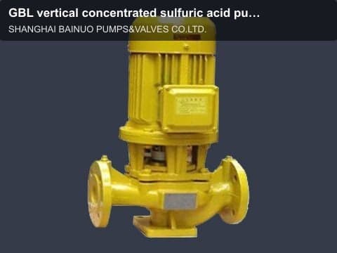 GBL vertical concentrated sulfuric acid pump