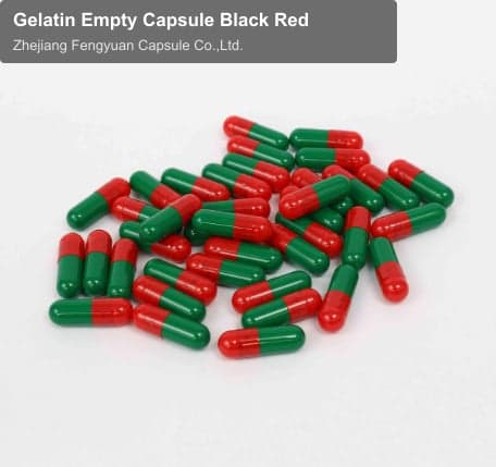 Gelatin Empty Capsule Black Red