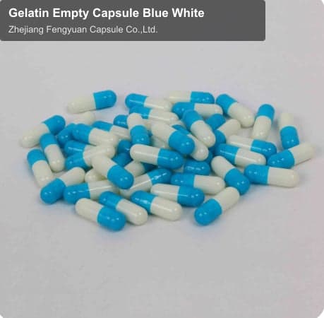Gelatin Empty Capsule Blue White