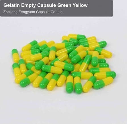 Gelatin Empty Capsule Green Yellow