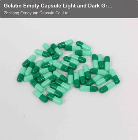 Gelatin Empty Capsule Light and Dark Green