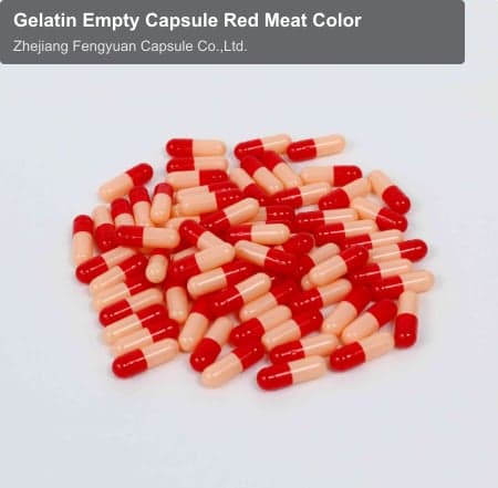 Gelatin Empty Capsule Red Meat Color
