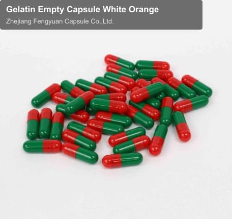 Gelatin Empty Capsule White Orange