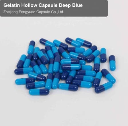 Gelatin Hollow Capsule Deep Blue