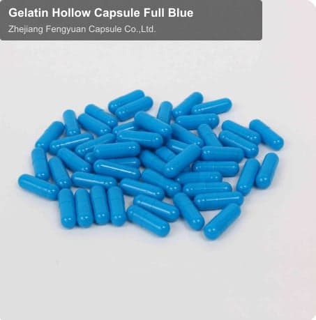 Gelatin Hollow Capsule Full Blue