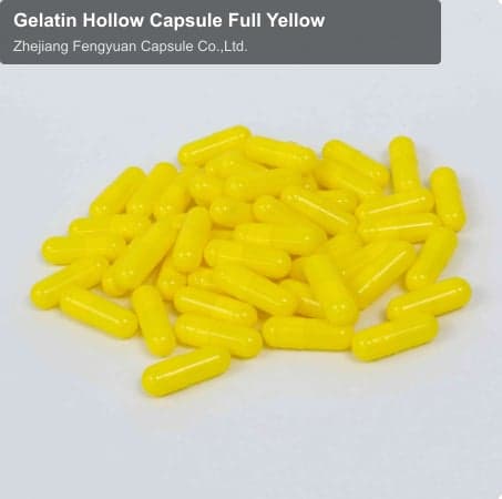 Gelatin Hollow Capsule Full Yellow