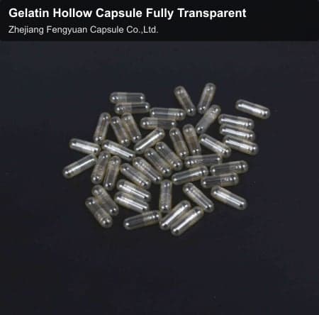 Gelatin Hollow Capsule Fully Transparent