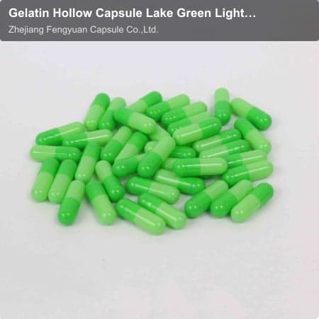 Gelatin Hollow Capsule Lake Green Light Green