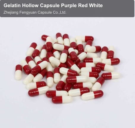 Gelatin Hollow Capsule Purple Red White