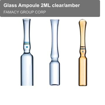 Glass Ampoule 2ML clear/amber