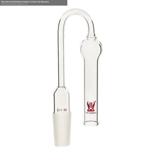 Glass Bent Inlet Distillation Adapter 3.3 Glass Lab Glassware