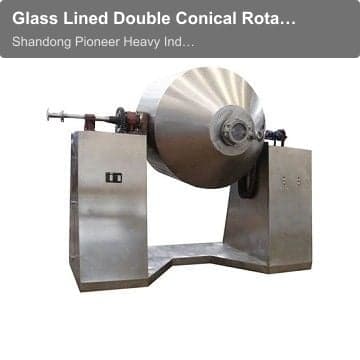 Glass Lined Double Conical Rotary Vacuum Dryer