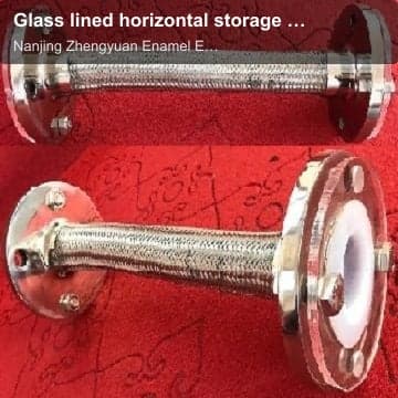 Glass lined horizontal storage tank