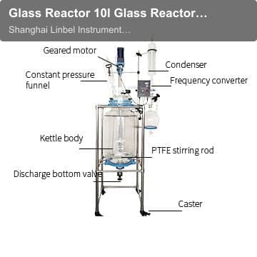 Glass Reactor 10l Glass Reactor Chemical Stirred Glass Reactor
