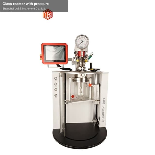 Glass reactor with pressure
