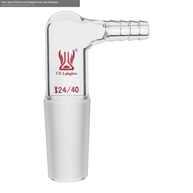 Glass Space Efficient Inlet Adapters Inner Joint 90 Degree
