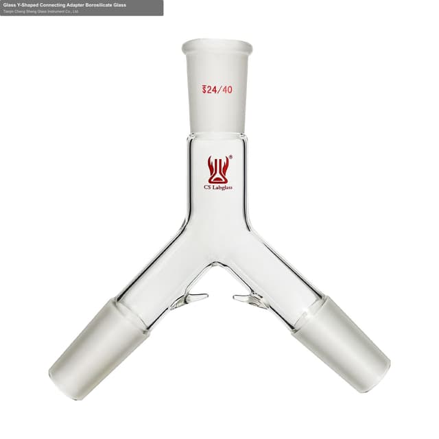 Glass Y-Shaped Connecting Adapter Borosilicate Glass