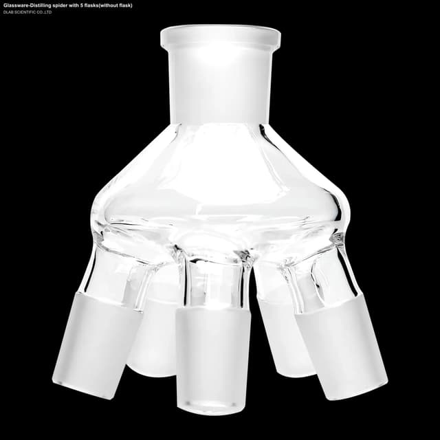 Glassware-Distilling spider with 5 flasks(without flask)