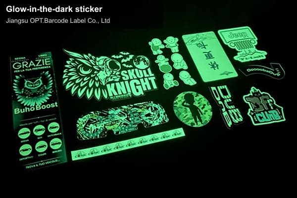Glow-in-the-dark sticker