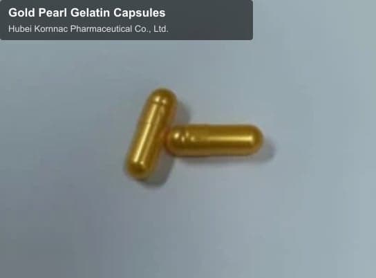 Gold Pearl Gelatin Capsules