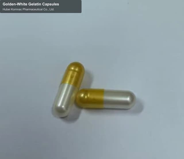 Golden-White Gelatin Capsules