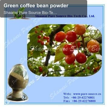 Green coffee bean powder
