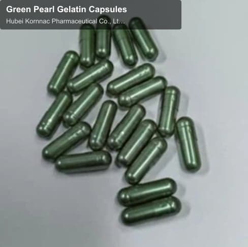 Green Pearl Gelatin Capsules