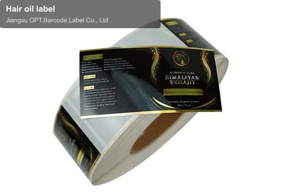 Hair oil label