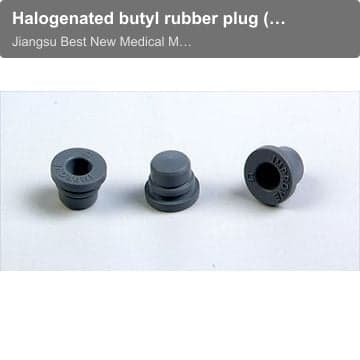 Halogenated butyl rubber plug (L1 ashes) for vacuum blood collector