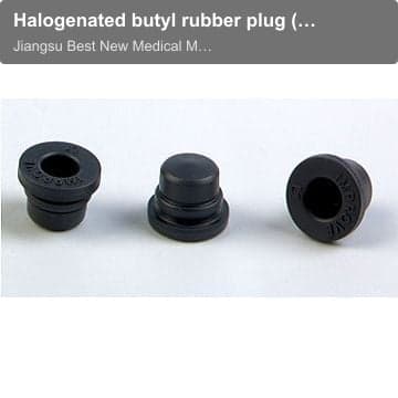 Halogenated butyl rubber plug (L1 black) for vacuum blood collector