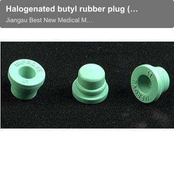 Halogenated butyl rubber plug (L1 green) for vacuum blood collector