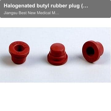 Halogenated butyl rubber plug (L1 red) for vacuum blood collector