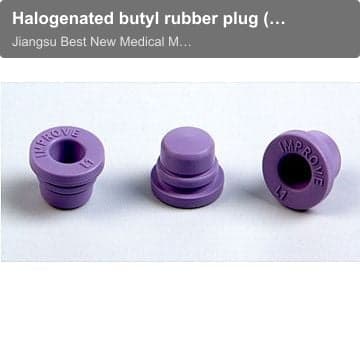 Halogenated butyl rubber plug (L1 violet) for vacuum blood collector