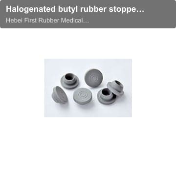 Halogenated butyl rubber stopper for injection powder