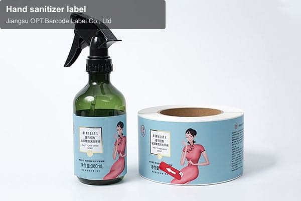 Hand sanitizer label