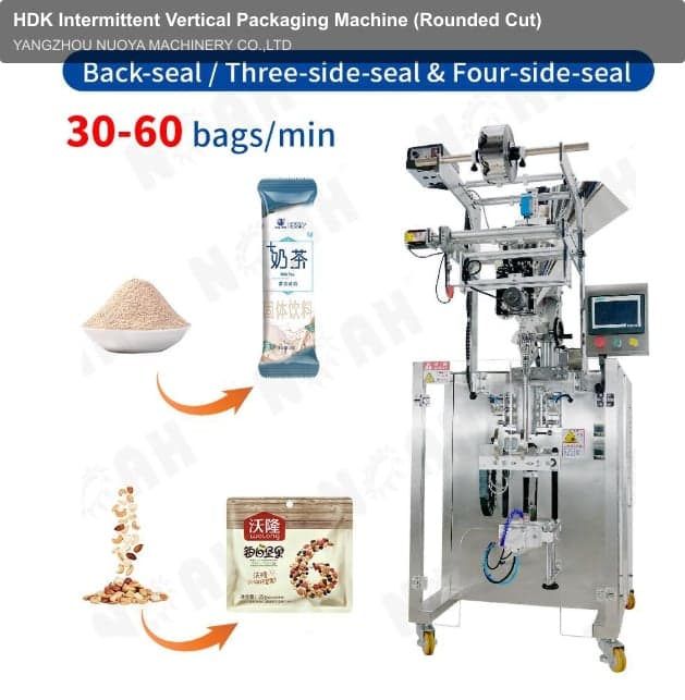 HDK Intermittent Vertical Packaging Machine (Rounded Cut)