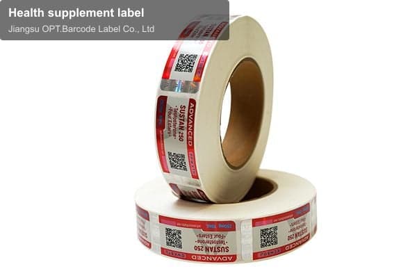Health supplement label