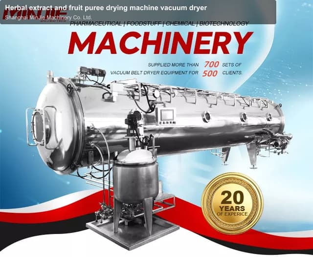 Herbal extract and fruit puree drying machine vacuum dryer