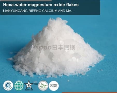 Hexa-water magnesium oxide flakes