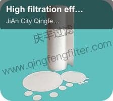 High filtration efficiency Pes filter membrane for pleated filter cartridge
