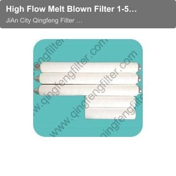 High Flow Melt Blown Filter 1-50 Micron 30-40 Inch