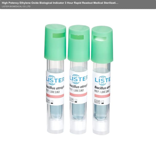 High Potency Ethylene Oxide Biological Indicator 3 Hour Rapid Readout Medical Sterilization Monitoring Bacillus subtilis