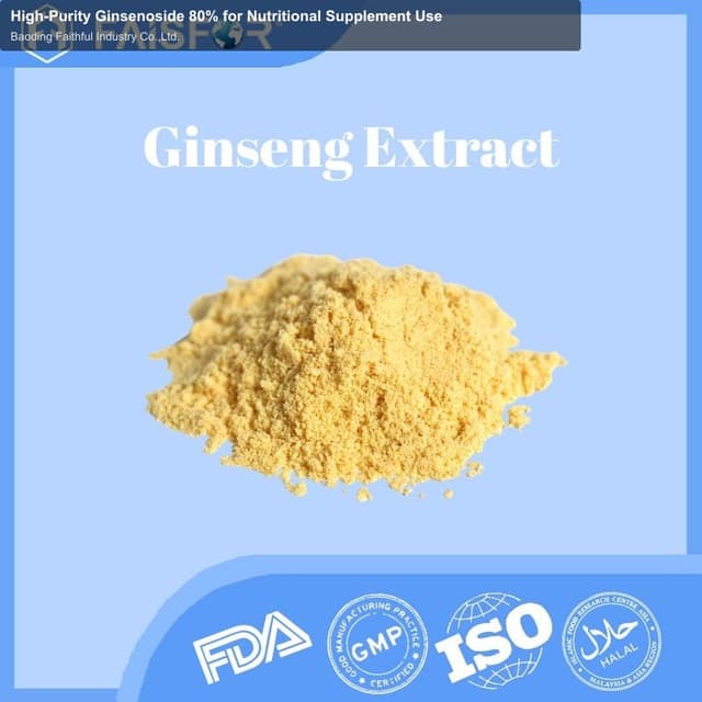 High-Purity Ginsenoside 80% for Nutritional Supplement Use
