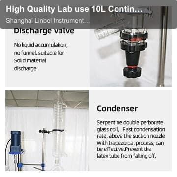 High Quality Lab use 10L Continuous Stirring Tank Glass Reactor